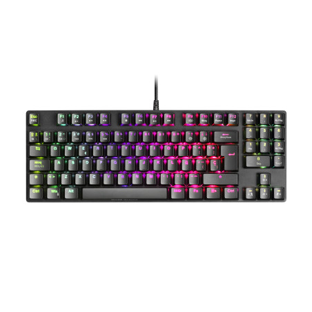 Mars Gaming MKREVOPROBES Negro, Teclado Gaming RGB Mecánico, TKL+ NUM, Switch Azul, Español