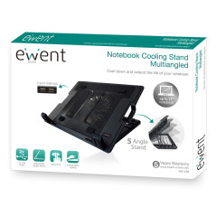 Ewent EW1258 base di raffreddamento per laptop 43,2 cm (17") 1000 Giri/min Nero