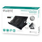 Soporte - base refrigeracion para ordenador portatil ewent ew1258 - 1 ventilador - 2 usb - hasta 17 pulgadas