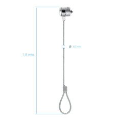 TooQ TQCLKC0025 cable antirrobo Plata 1,5 m