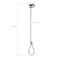 TooQ TQCLKC0025 cable antirrobo Plata 1,5 m