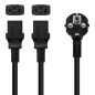 Nanocable Cable de Alimentación CEE7/M a 2xC13/H, Negro, 1.8 m Nanocable Cable de Alimentación CEE7/M a 2xC13/H, Negro, 1.8 m