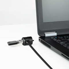 TooQ Cable de Seguridad con Llave para Portátiles 1.5 metros, Gris Oscuro