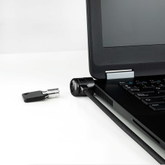 TooQ Cable de Seguridad con Llave para Portátiles 1.5 metros, Gris Oscuro