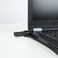 TooQ Cable de Seguridad con Combinación para Portátiles 1.5 metros, Color Gris Oscuro
