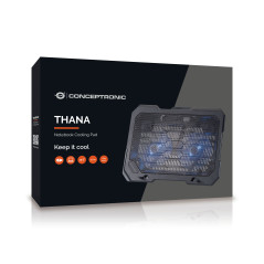Conceptronic THANA01B almohadilla fría 39,6 cm (15.6") Negro