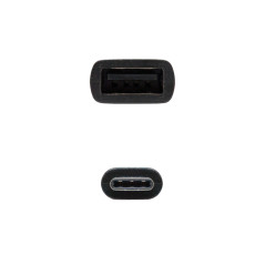 Nanocable USB 2.0, 0.15m USB cable 5.91" (0.15 m) USB C USB A Black
