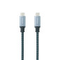 Nanocable Cable USB 3.2 Gen2x2 20Gbps 5A/100W, 4K/60Hz, USB-C/M-USB-C/M, Gris/Negro, 3 m Nanocable Cable USB 3.2 Gen2x2 20Gbps 5A/100W, 4K/60Hz, USB-C/M-USB-C/M, Gris/Negro, 3 m