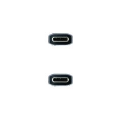 Nanocable Cable USB 3.2 Gen2x2 20Gbps 5A 100W, 4K 60Hz, USB-C M-USB-C M, Gris Negro, 3 m
