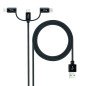 Cable usb tipo a a micro usb - usb tipo c - lightning nanocable 1m -  macho - macho -  negro
