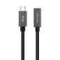 Cable usb tipo c nanocable 0.5m -  macho - hembra -  negro