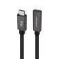 Cable usb tipo c nanocable 0.5m -  macho - hembra -  negro