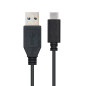 Cable nanocable conversor usb 3.1 gen2 a usb tipo c macho - macho negro 1m