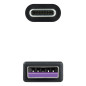 Nanocable USB 2.0, 1m cable USB USB C USB A Negro