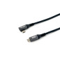 Equip Cable USB 2.0 C a C en ángulo de 90°, M/M, 2,0 m, PD 100 W, negro Equip Cable USB 2.0 C a C en ángulo de 90°, M/M, 2,0 m, PD 100 W, negro