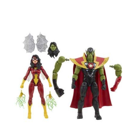Figura hasbro marvel legends series avengers skrull queen & super - skrull