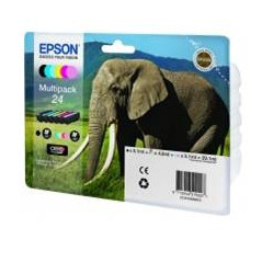 Multipack tinta epson t242840 6 colores xp - 750 c13t24284010 -  elefante