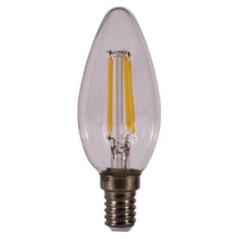 Bombilla led kodak filamento cristal vela c37 -  e14 -  470lm -  calido 3000k -  4w40w -  no regulable
