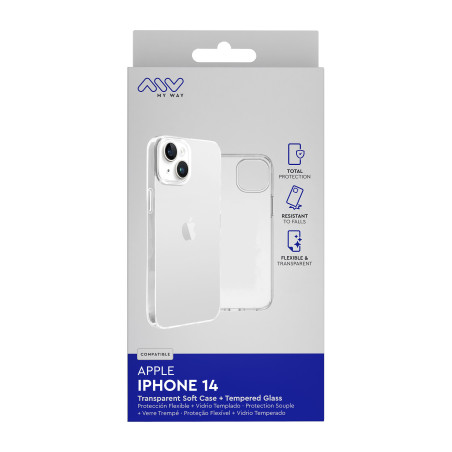 Carcasa myway para apple iphone 14 transparente