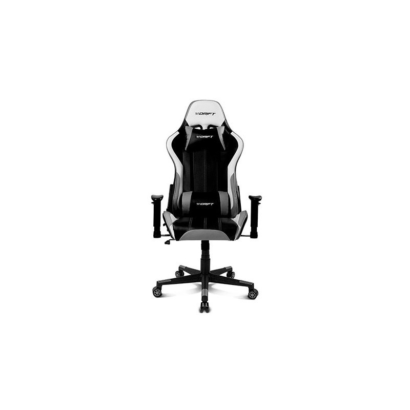 Silla gaming drift dr175 gris incluye cojines cervical y lumbar