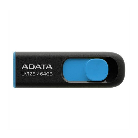 Memoria usb 3.2 adata uv128 64gb negro - azul