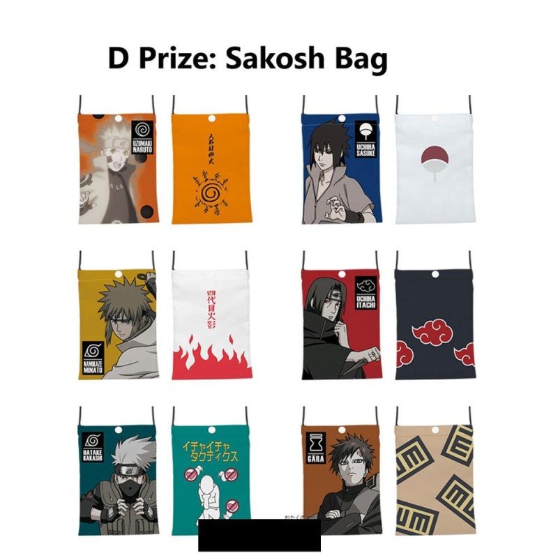 Assortimento zaini Bandai 24 unità Naruto Will of Fire Edition