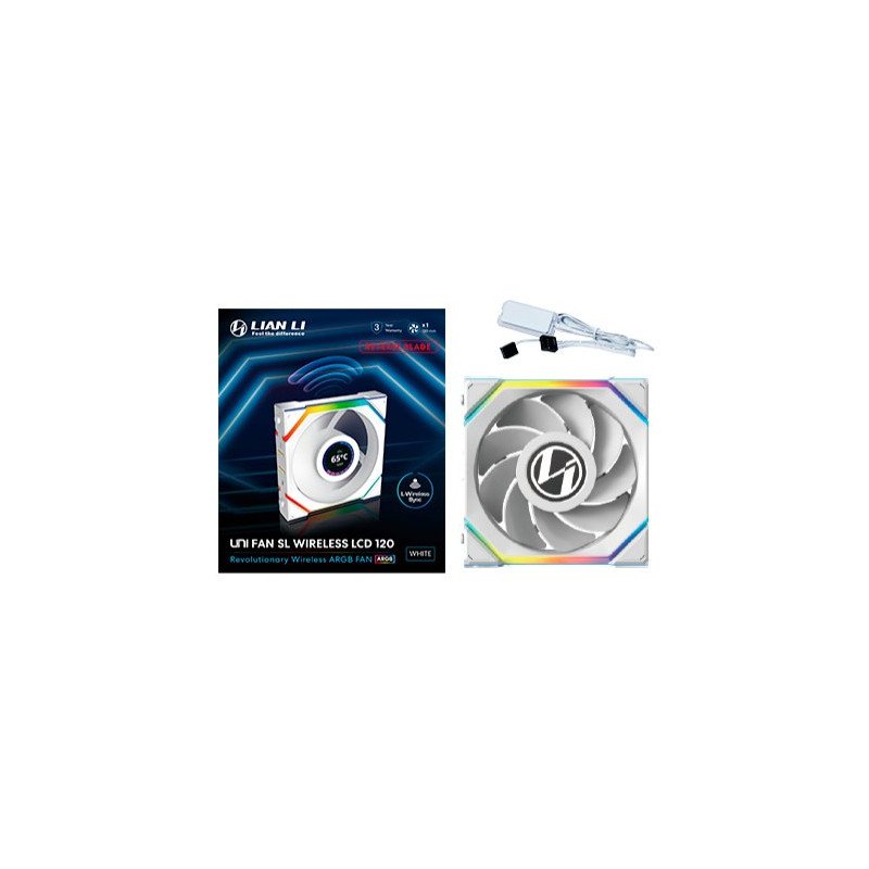 VENTILADOR 120X125 LIAN LI UNIFAN SL WIRELESS LCD RV WH