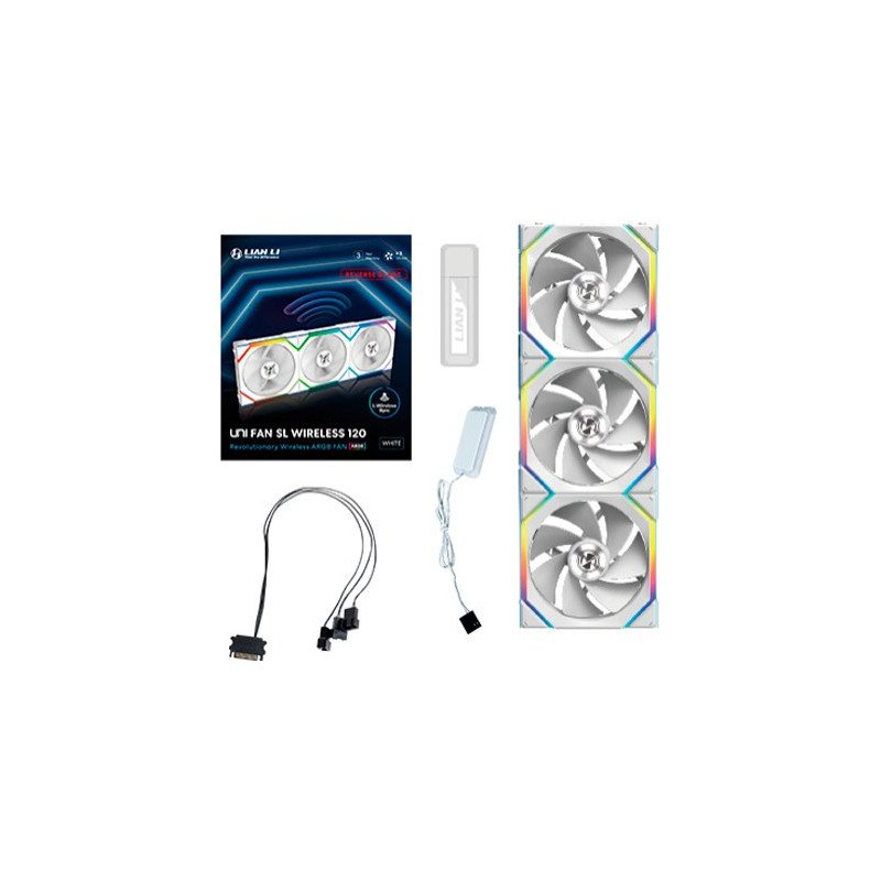 VENTILADOR 120X125 LIAN LI UNIFAN SL WIRELESS REVERSE WH