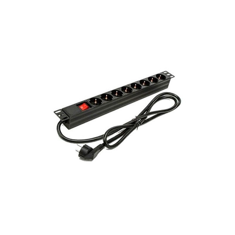 REGLETA 8 TOMAS 1.5M PHASAK NEGRO