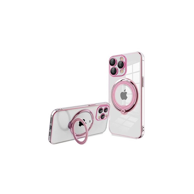 FUNDA COOL IPHONE 15 PRO MAGNETICA RING ROSA