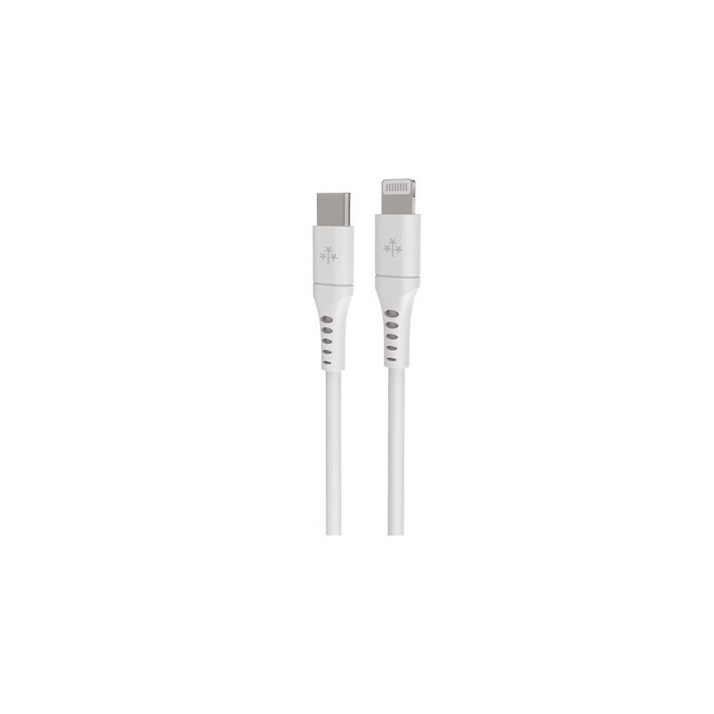 CABLE HUNE ECO USB-C A LIGHTNING 100CM BLANCO