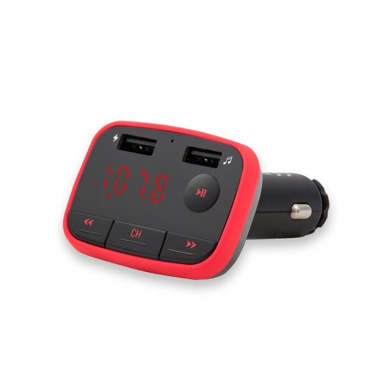 TRANSMISOR FM COCHE CON CARGADOR 2.4A SAVIO TR-10