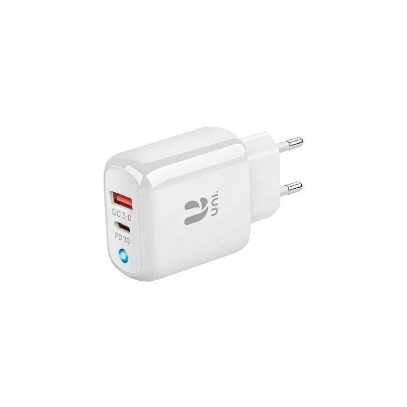 CARGADOR UNICO DUAL 30W USB-C + USB-A