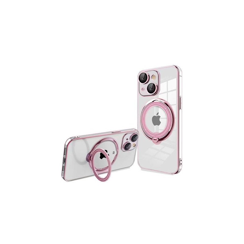 FUNDA COOL IPHONE 15 PLUS MAGNETICA RING ROSA
