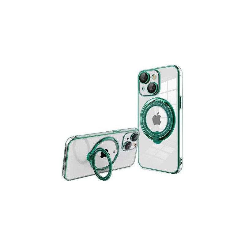 FUNDA COOL IPHONE 15 PLUS MAGNETICA RING VERDE