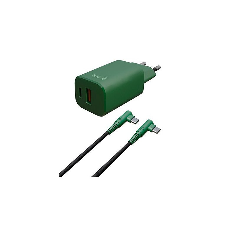 CARGADOR HUNE ECO DUAL 20W CABLE USB-C A USB-C