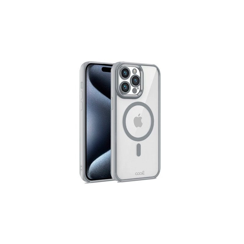 FUNDA COOL IPHONE 15 PRO MAGNETICA PLATA