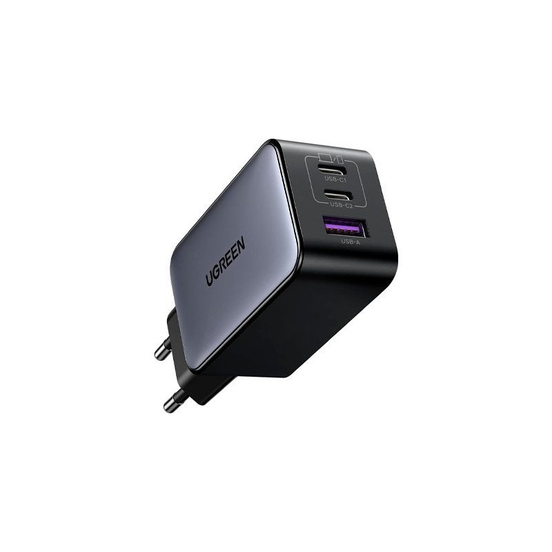 Ugreen Nexode RG 65W 3-Port GaN Computer portatile, Telefono cellulare, Computer portatile, Power bank, Telefono Grigio AC Ugreen Nexode RG 65W 3-Port GaN Computer portatile, Telefono cellulare, Computer portatile, Power bank, Telefono Grigio AC