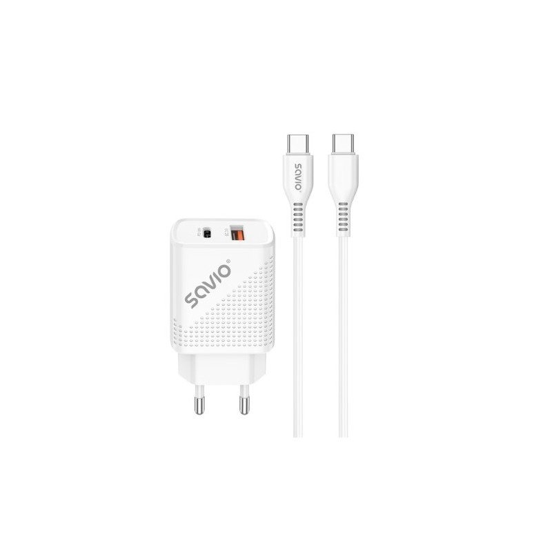 CARGADOR SAVIO LA-05 DUAL 18W USB 3.0 + CABLE