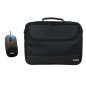 Maletin nilox duro + mouse raton para portatil 15.6 pulgadas negro
