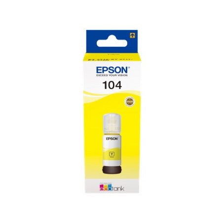 Cartucho ecotank epson 104 amarillo ink 65ml botella