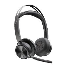 POLY Voyager Focus 2 Microsoft Teams Certified USB-C-C Headset +USB-C/A Adapter +Charging Stand