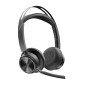 Auriculares poly voyager focus 2 usb - c - c con certificacin microsoft teams + adaptador usb - c - a + base de carga