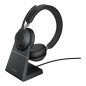 Auriculares jabra evolve2 65 ms stereo inalambrico negro