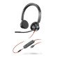 Auriculares poly estreo blackwire 3325 con certificacin microsoft teams usb - c + conector de 3 -5 mm + adaptador usb - c - a