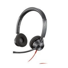 POLY Cuffie stereo Blackwire 3320 con connettore USB-C, certificate per Microsoft Teams + adattatore USB-C/A