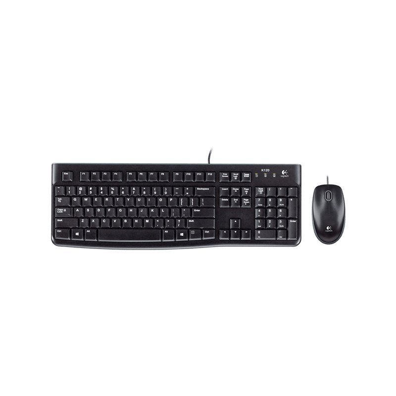 Teclado + mouse raton logitech desktop mk120 usb italiano