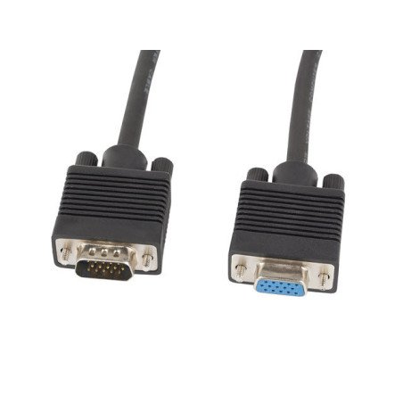 Cable lanberg vga macho hembra ferrita negro 5 m