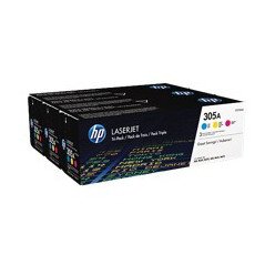 HP Confezione da 3 cartucce originali di toner ciano/magenta/giallo LaserJet 305A