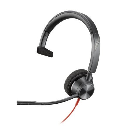 Auriculares poly monoaurales blackwire 3310 con certificacin microsoft teams usb - c + adaptador usb - c - a